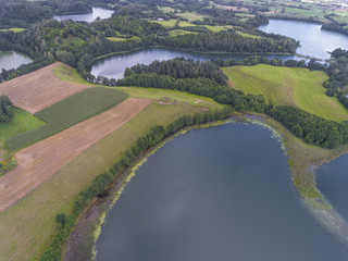 Suwalki Landscape Park, Poland. Summer time. View from above.