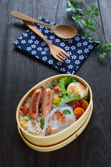colorful and delicious looking bento (lunch box) 