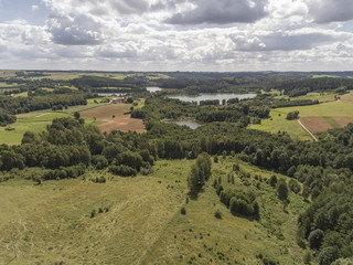 Fototapeta na wymiar Suwalki Landscape Park, Poland. Summer time. View from above.