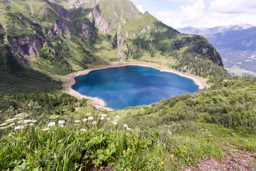 Fototapeta na wymiar Lake Tremorgio on Canton Ticino