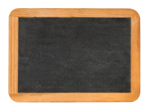 Kreidetafel auf wei&szlig;em Hintergrund