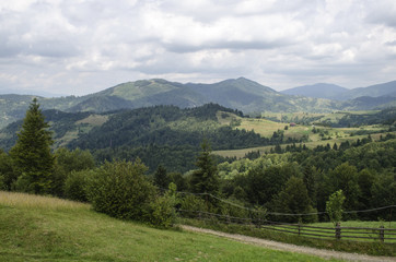 Mountain landscape of Ukrainian Carpathians
