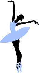 Fototapeta premium Silhouette of ballerina