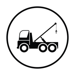 Car towing truck icon