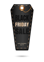 Black Friday sales tag. Vector illustration, version 2