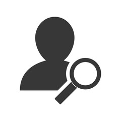 lupe man male social network person media icon. Isolated and flat illustration. Vector graphic