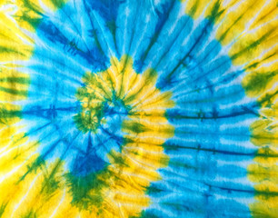 Abstract Swirl Design Tie Dye on the fabric.