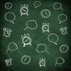 Composite image of back to school doodle
