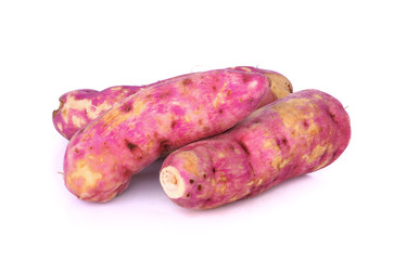 sweet potato on the white background