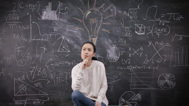  Teacher in class turning round to check on behaviour of his students