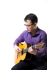 Acoustic guitar guitarist man classical. Classic player music pl