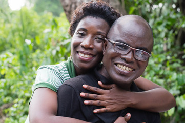 happy couple having fun being together on holiday.