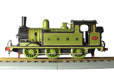 Steam locomotive antique toy model