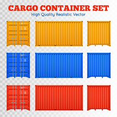Cargo Container Transparent Set