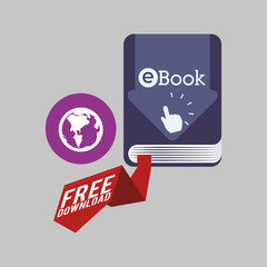 eBook concept with icon design, vector illustration 10 eps graphic.