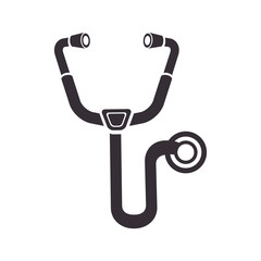 stethoscope medical tool equipment instrument medicine vector illustration isolated