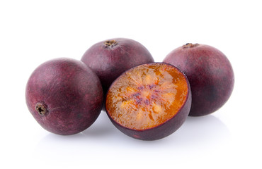 Flacourtia fruit on white background
