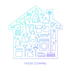 Fototapeta premium Cleaning concept.