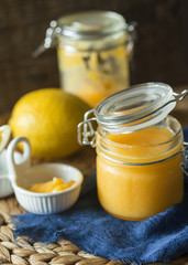 Jar of lemon curd