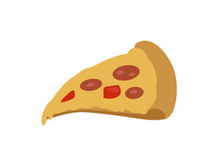 Pizza Banner. Italian Snack with Cheese and tomato