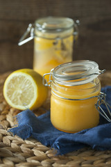 Jar of lemon curd