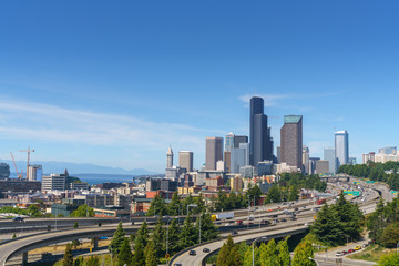 Fototapeta na wymiar Beautiful View of Seattle Downtown