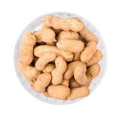 Peanut in a shell in a bowl