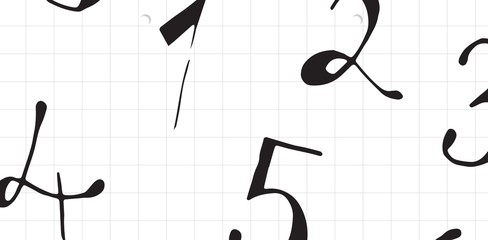 Composite image of numbers doodle