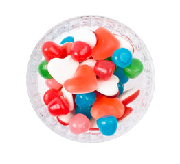 Fruit candies in a bowl