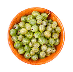 Green gooseberry in a