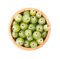 Green gooseberry in a