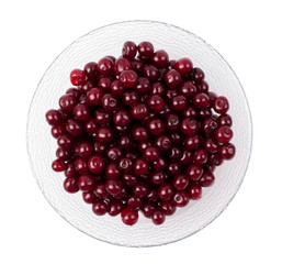 Ripe cherry in a bowl