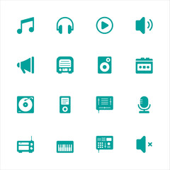 Musical equipment icons