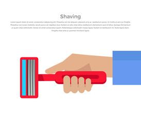 Shaving Concept Banner Vector Illustration.