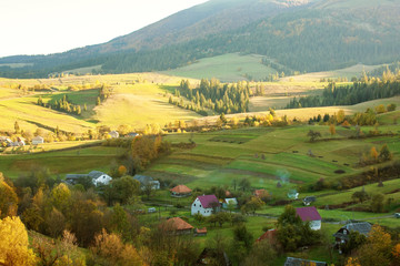 Beautiful Carpathian mountains in autumn
