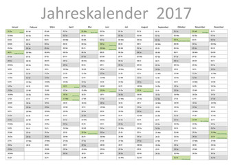 Kalender 2017 Jahresplaner Jahreskalender Gesetzliche Feiertage