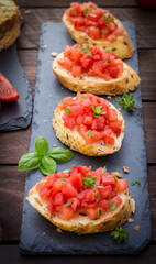 Bruschetta With Tomato and Basil 