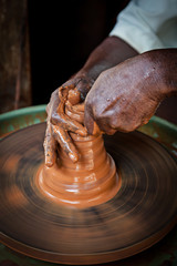 Potter throwing