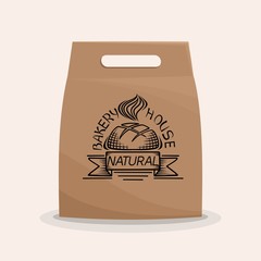 Set of vintage bakery labels, badges and design elements6