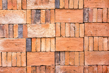 Brick stack texture background.Brick background
