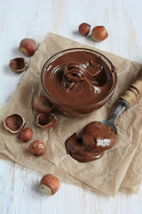 Homemade chocolate hazelnut spread