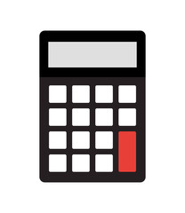 flat design single calculator icon vector illustration
