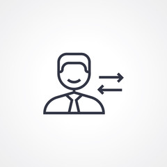 Search Engine Optimizer Icon : people cooperation or transfer icon