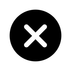 Obraz premium flat design multiplication button or x icon vector illustration