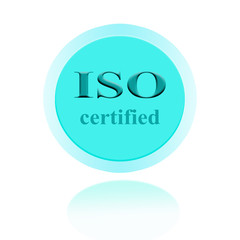 ISO certified icon or symbol image concept design for business and use in company system.
