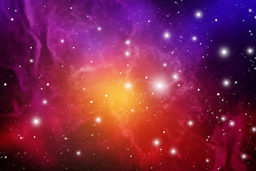 Astrology Mystic Background. Outer Space. Vector Digital Colorful Illustration of Universe. Vector Galaxy Background.
