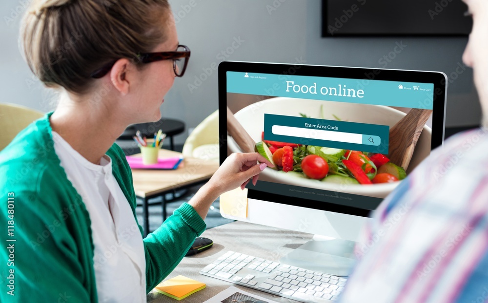 Canvas Prints composite image of food app
