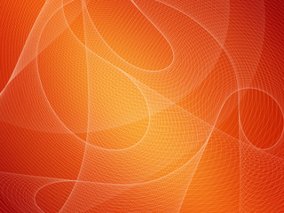 Abstract technology orange background with curved mesh texture
