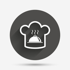 Chef hat sign icon. Cooking symbol.