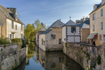 Fototapeta na wymiar River Aure in Bayeux, France